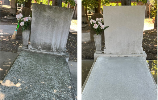 Sírkő tisztítás